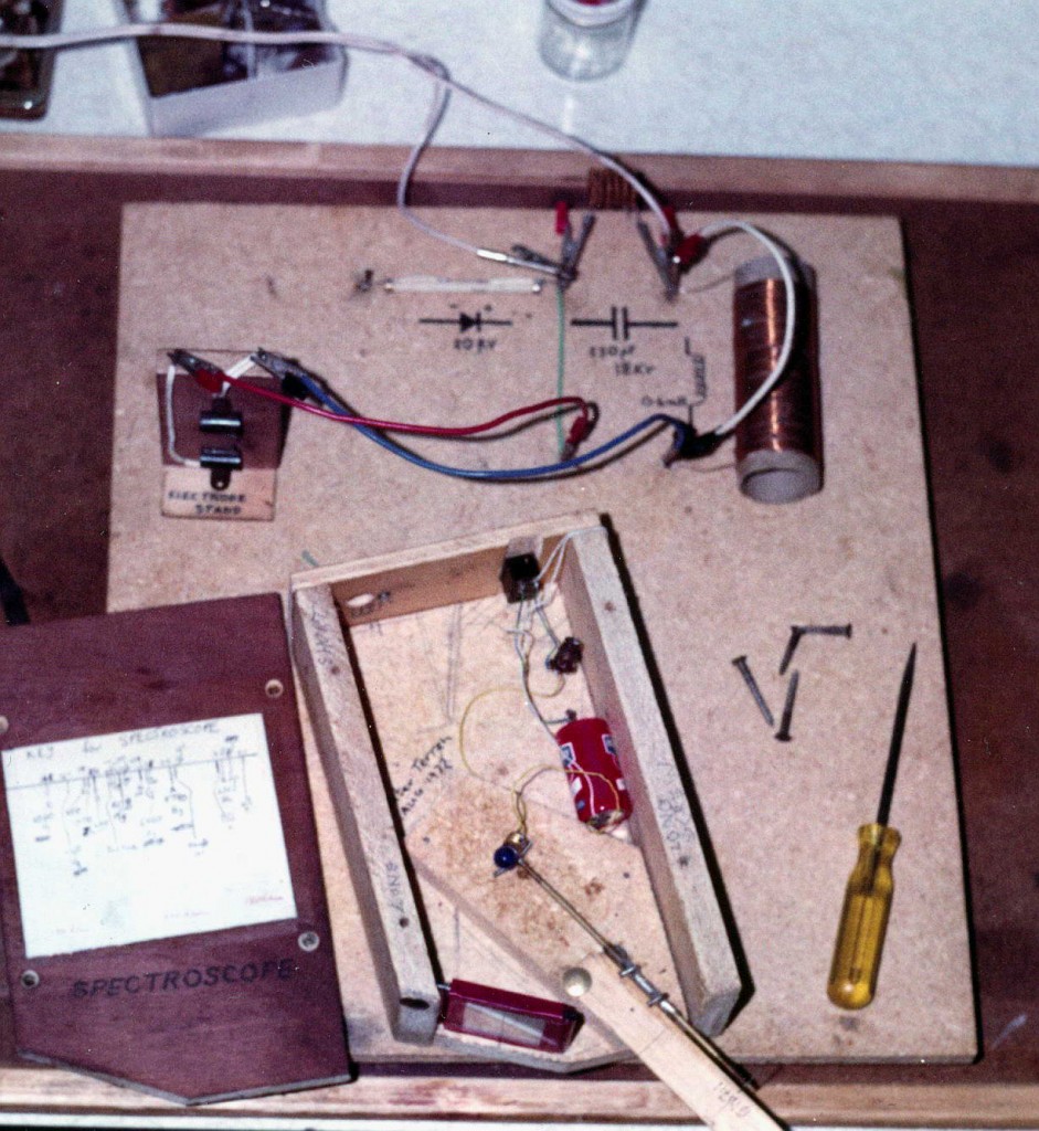 Spectroscope for a Science Fair type project with an inadvertent Tesla Coil