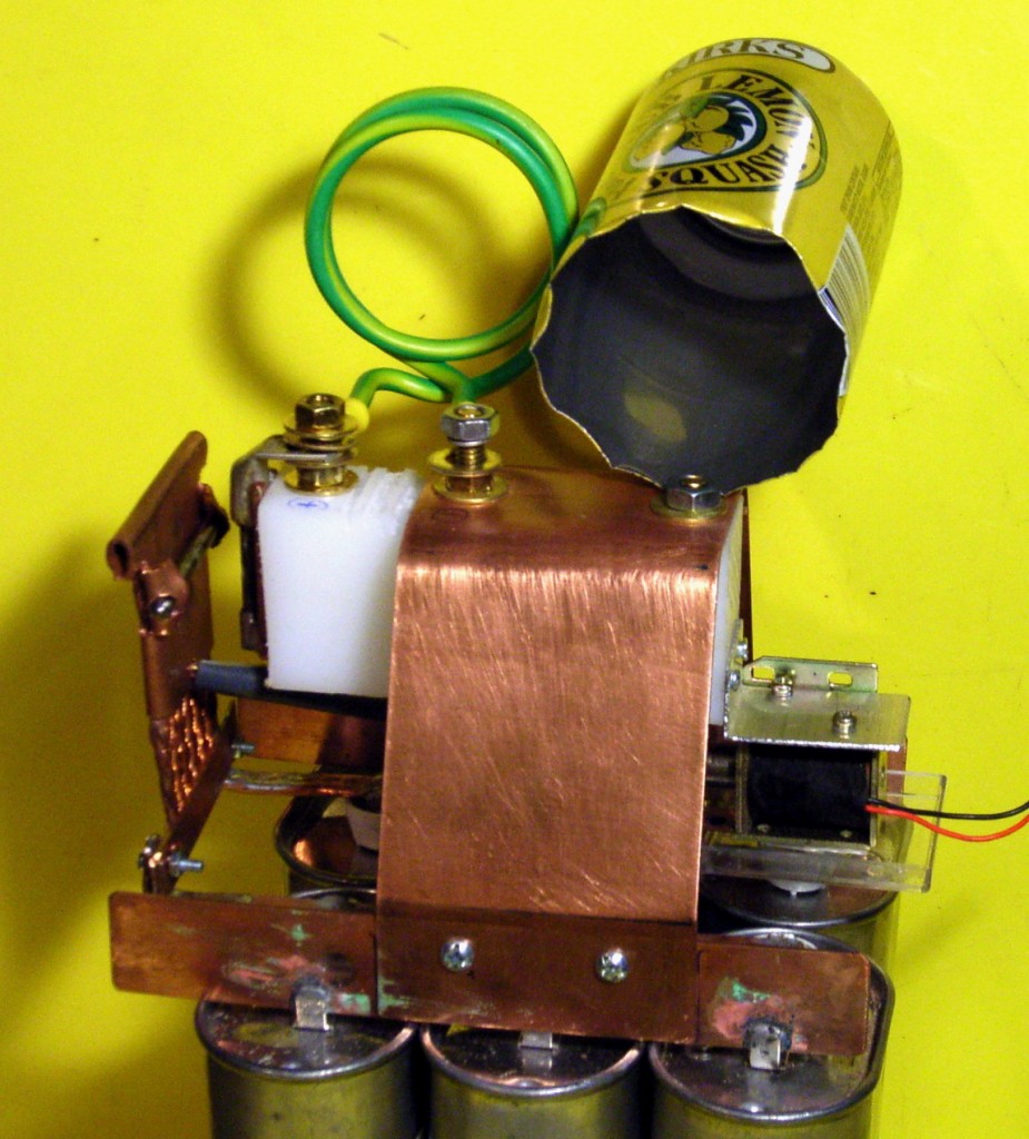 Can crusher 3 coil inside can. - before