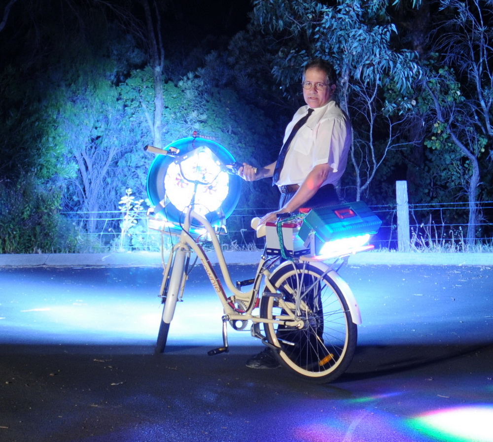 World's brightest LED bike lights Full Standing Trees