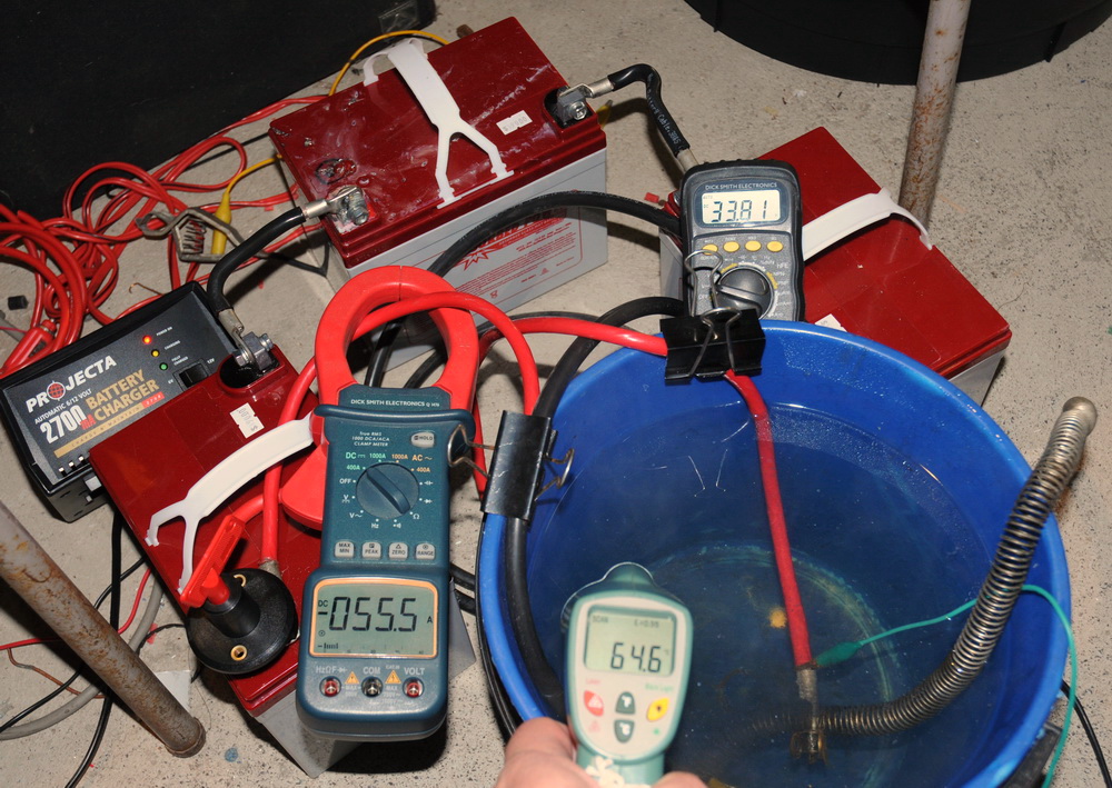 LEDBIKE batt test 33.8V, 55.5A, 64.6C