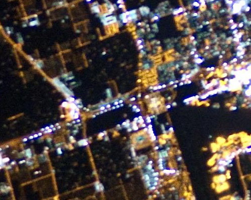 Vegas from the ISS - detail