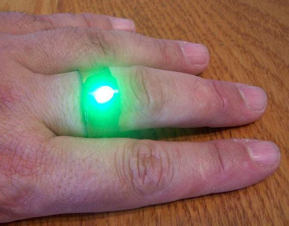 My LED green ring when the latest generation of green LED's were getting bright.