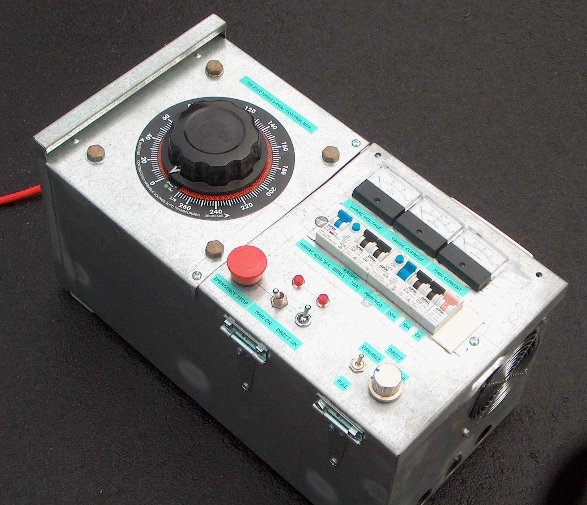 Tesla control box with variac