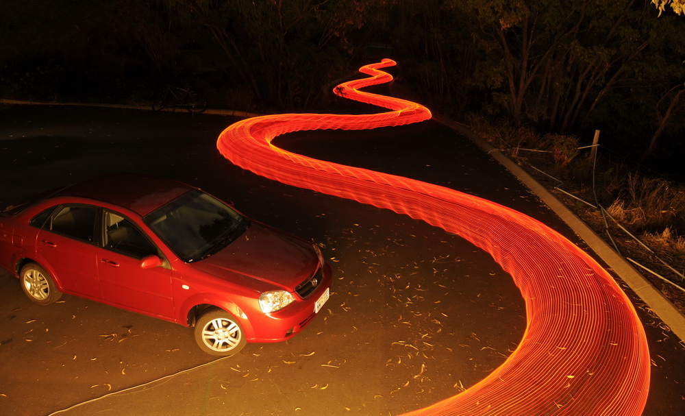 Roped off driveway